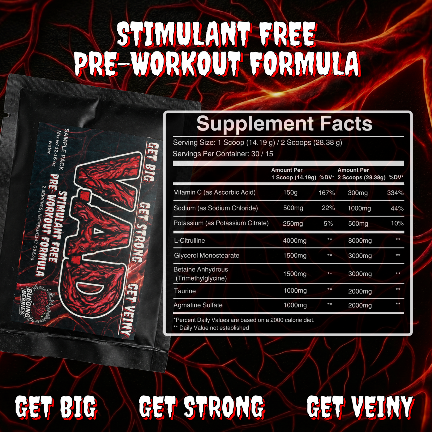 Veiny Ahh Drink Pre Workout Sample Program